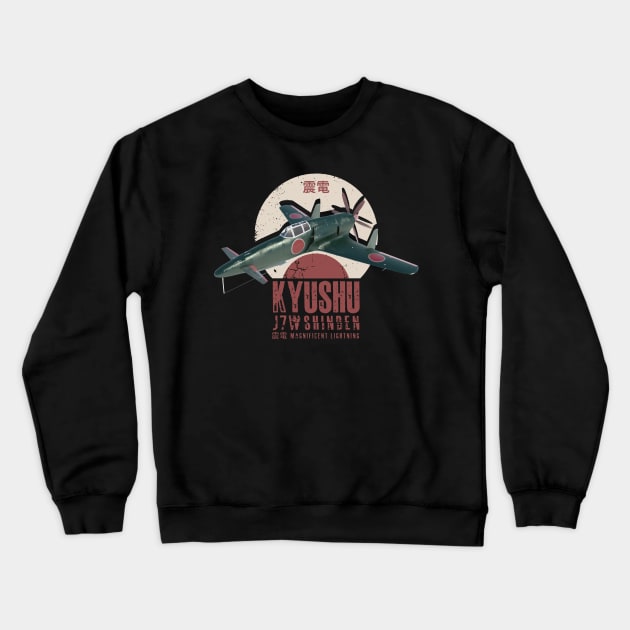 Kyushu J7W Shinden Crewneck Sweatshirt by Distant War